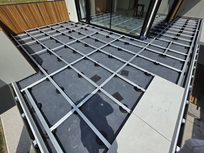 Luxury villa paved terrace
