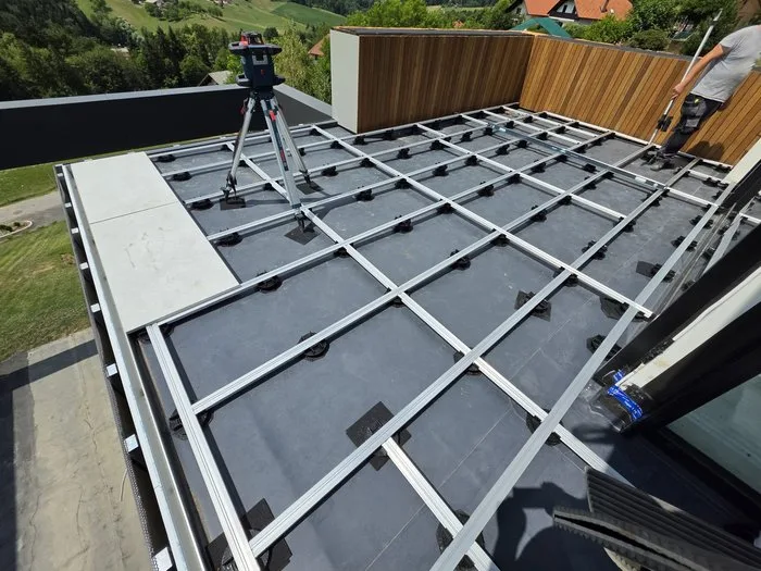 Pool deck on Vitaro pedestals, Slovenia